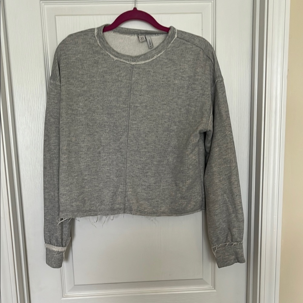 Zella Gray Cropped Sweatshirt